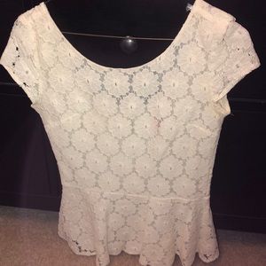 Low back peplum Top